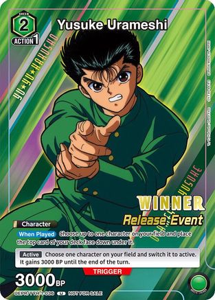 Image of Yusuke Urameshi (Release Event Winner) (UEPR/YYH-1-036) - UE13BT Yu Yu Hakusho Ghost Files Release Event Cards Foil