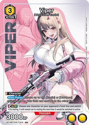 Image of Viper (U*) (UE14BT/NIK-1-014) - UE14BT GODDESS OF VICTORY NIKKE Foil