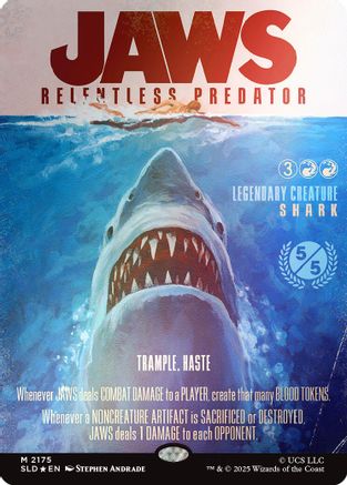 Image of Jaws, Relentless Predator (Rainbow Foil) (SLD-2175) - Secret Lair Drop Series Foil