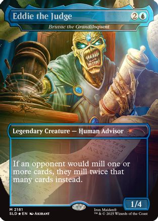 Image of Eddie the Judge - Bruvac the Grandiloquent (Rainbow Foil) (SLD-2181) - Secret Lair Drop Series Foil