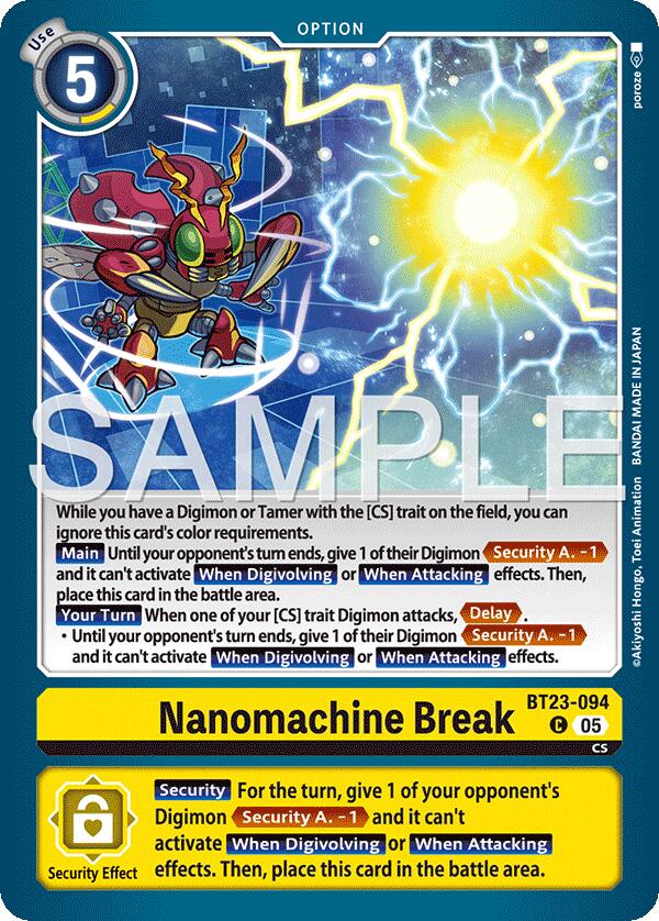 Image of Nanomachine Break [BT23-094] [Hackers' Slumber]