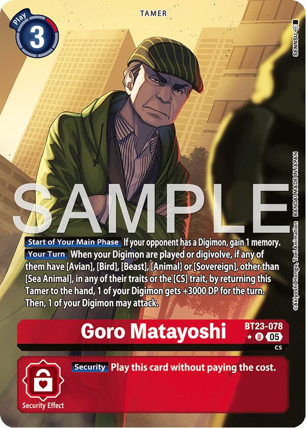 Image of Goro Matayoshi [BT23-078] (Alternate Art) [Hackers' Slumber]