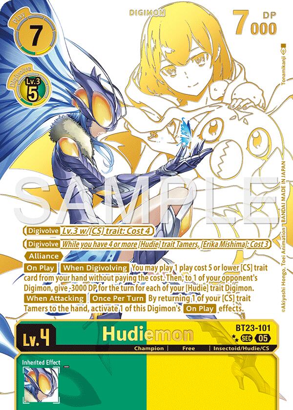 Image of Hudiemon [BT23-101] (Rare Pull) [Hackers' Slumber]