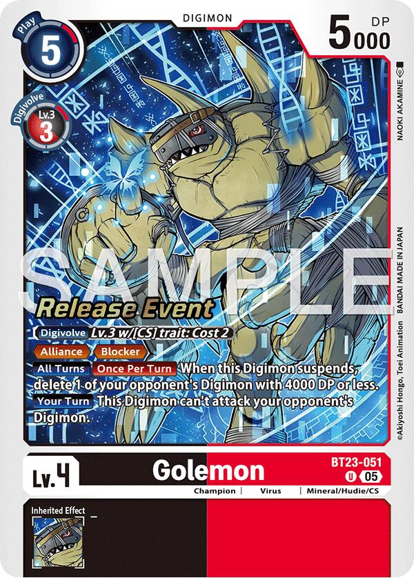 Image of Golemon [BT23-051] [Hackers' Slumber Release Event Cards]