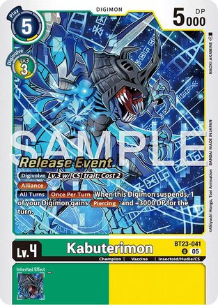 Image of Kabuterimon [BT23-041] [Hackers' Slumber Release Event Cards]