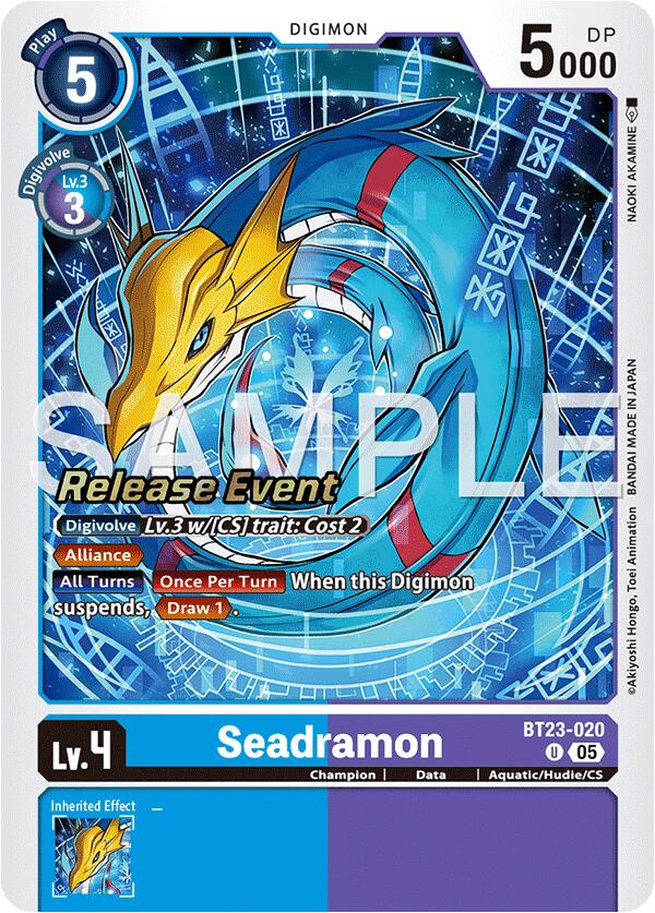 Image of Seadramon [BT23-020] [Hackers' Slumber Release Event Cards]