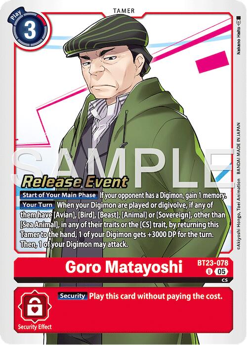 Image of Goro Matayoshi [BT23-078] [Hackers' Slumber Release Event Cards]