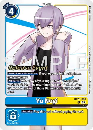 Image of Yu Nogi [BT23-080] [Hackers' Slumber Release Event Cards]