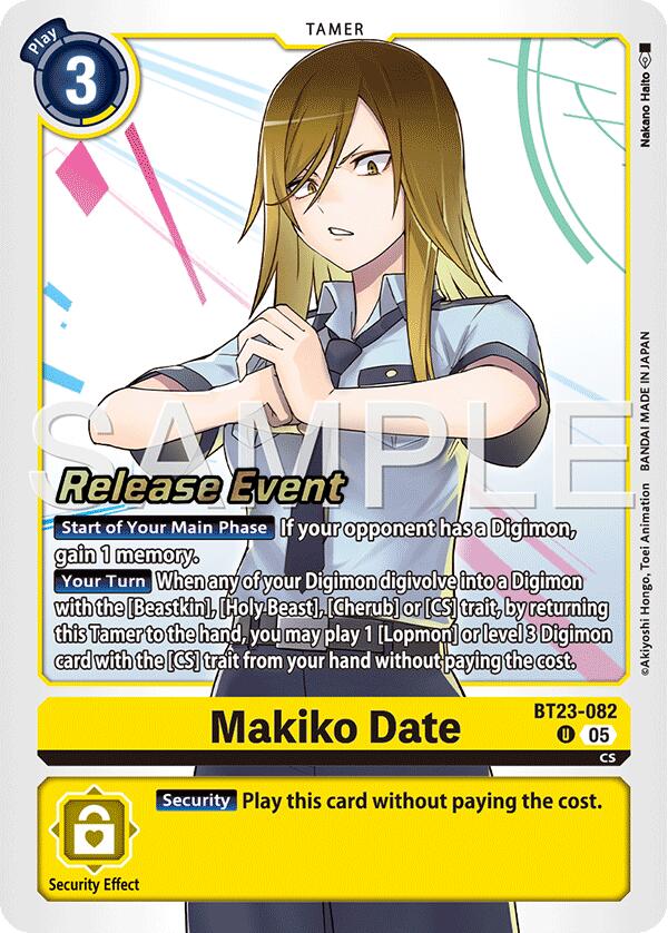 Image of Makiko Date [BT23-082] [Hackers' Slumber Release Event Cards]