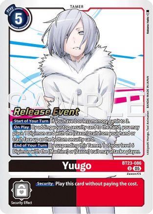 Image of Yuugo (BT23-086) - Hackers' Slumber Release Event Cards Foil