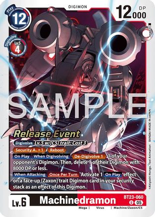 Image of Machinedramon (BT23-060) - Hackers' Slumber Release Event Cards Foil