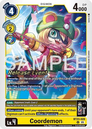 Image of Coordemon (BT23-028) - Hackers' Slumber Release Event Cards Foil
