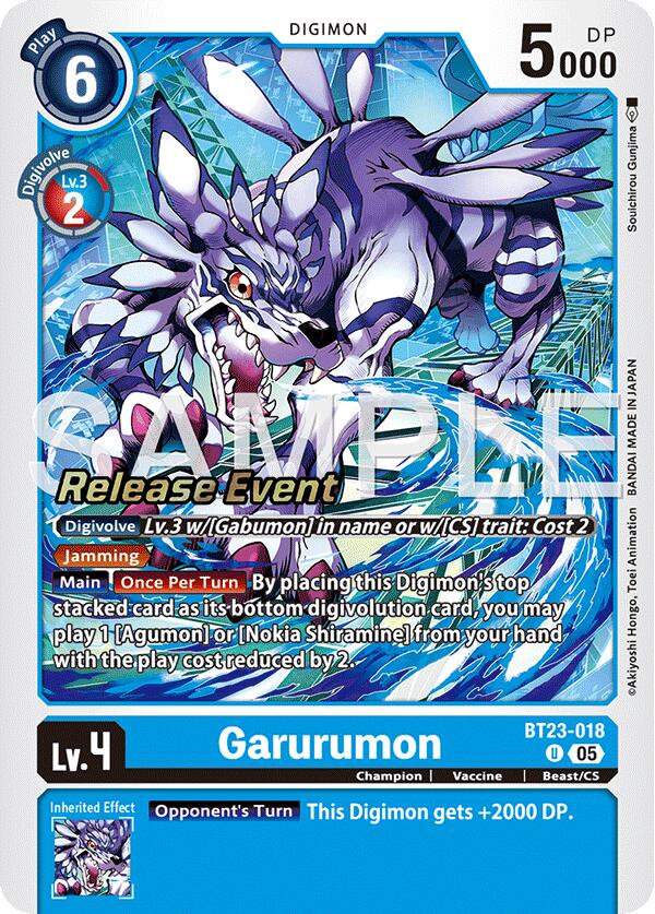 Image of Garurumon [BT23-018] [Hackers' Slumber Release Event Cards]
