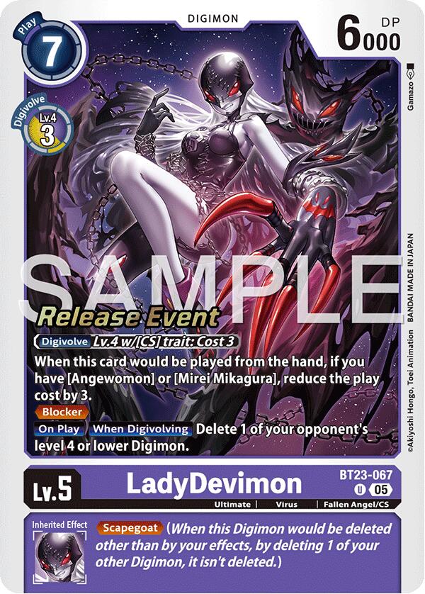 Image of LadyDevimon [BT23-067] [Hackers' Slumber Release Event Cards]