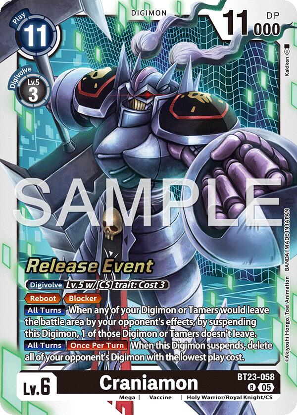 Image of Craniamon [BT23-058] [Hackers' Slumber Release Event Cards]