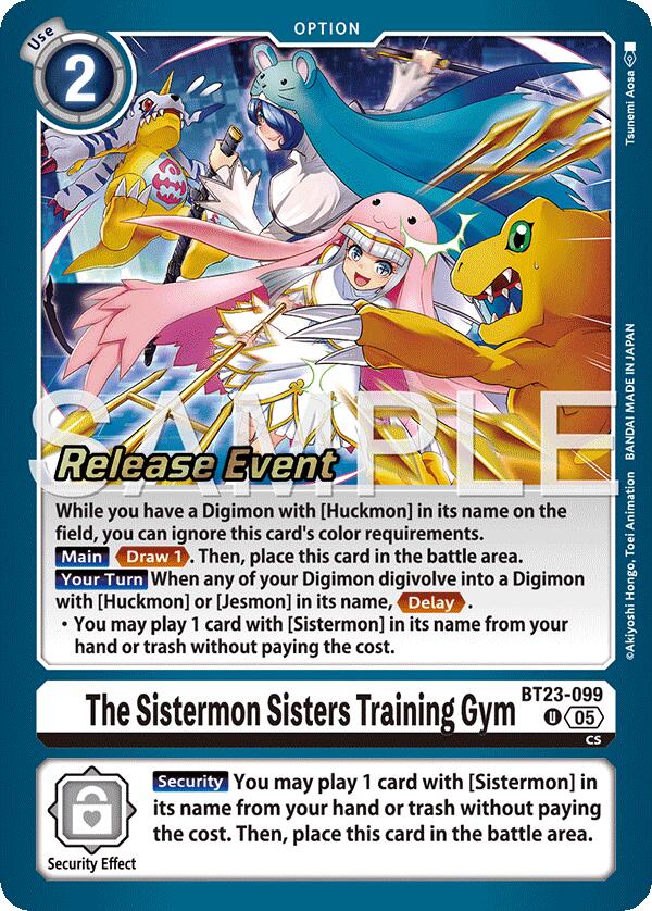 Image of The Sistermon Sisters Training Gym [BT23-099] [Hackers' Slumber Release Event Cards]