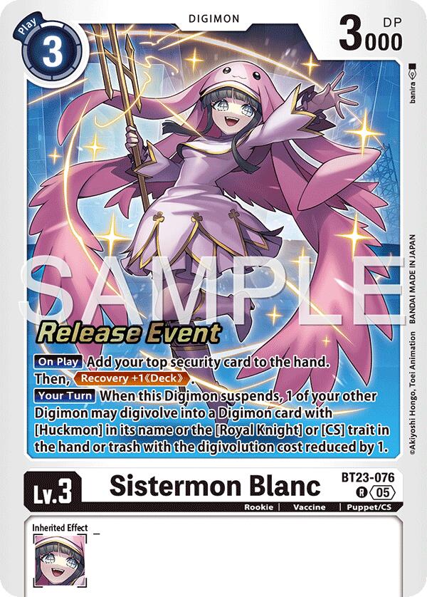 Image of Sistermon Blanc [BT23-076] [Hackers' Slumber Release Event Cards]