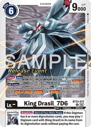 Image of King Drasil_7D6 [BT23-072] [Hackers' Slumber Release Event Cards]