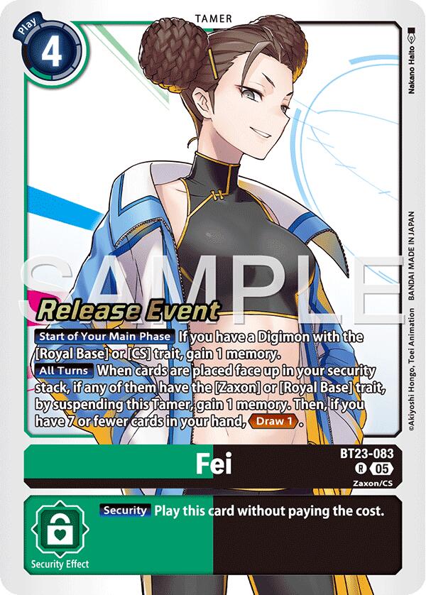 Image of Fei [BT23-083] [Hackers' Slumber Release Event Cards]
