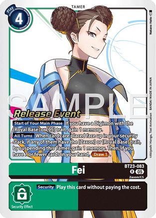 Image of Fei [BT23-083] [Hackers' Slumber Release Event Cards]