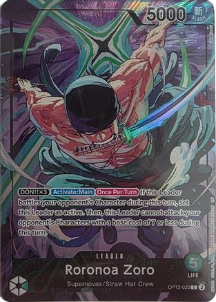 Image of Roronoa Zoro - OP12-020 (Official Playmat Limited Edition Vol.4) (OP12-020) - One Piece Promotion Cards Foil