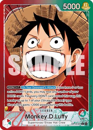Image of Monkey.D.Luffy (Alternate Art) [Carrying On His Will]