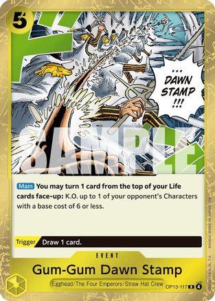 Image of Gum-Gum Dawn Stamp [Carrying On His Will]
