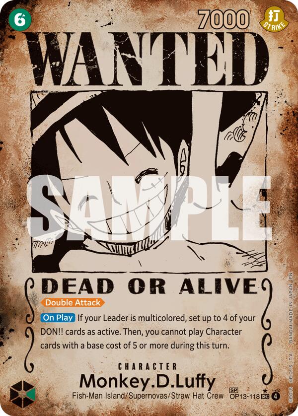 Image of Monkey.D.Luffy (Wanted Poster) [Carrying On His Will]