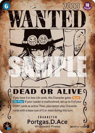Image of Portgas.D.Ace (Wanted Poster) [Carrying On His Will]