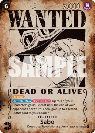 Image of Sabo (Wanted Poster) [Carrying On His Will]