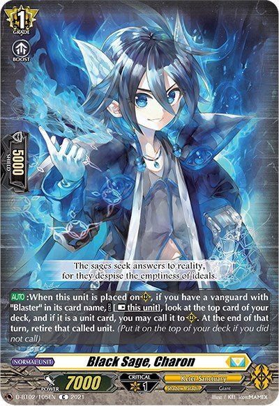 Image of Black Sage, Charon (D-BT02/105EN) [A Brush with the Legends]