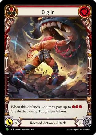Image of Dig In (Red) [FAB384] (Promo)  Rainbow Foil
