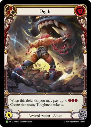 Image of Dig In (Yellow) [FAB384] (Promo)  Rainbow Foil