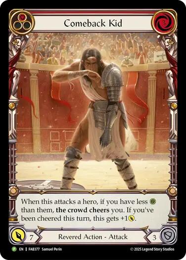Image of Comeback Kid (Red) [FAB377] (Promo)  Rainbow Foil