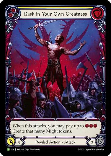 Image of Bask in Your Own Greatness (Yellow) [FAB388] (Promo)  Rainbow Foil