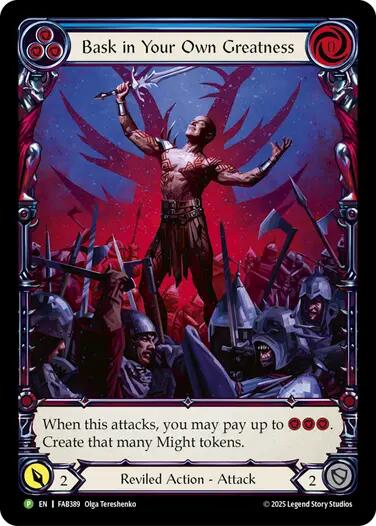 Image of Bask in Your Own Greatness (Blue) [FAB389] (Promo)  Rainbow Foil