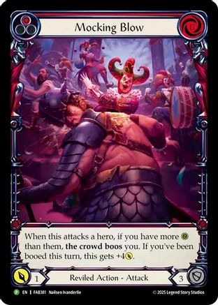 Image of Mocking Blow (Red) [FAB381] (Promo)  Rainbow Foil
