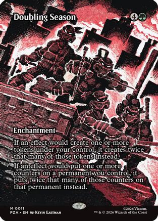 Image of Doubling Season (Borderless) [Teenage Mutant Ninja Turtles Eternal-Legal]