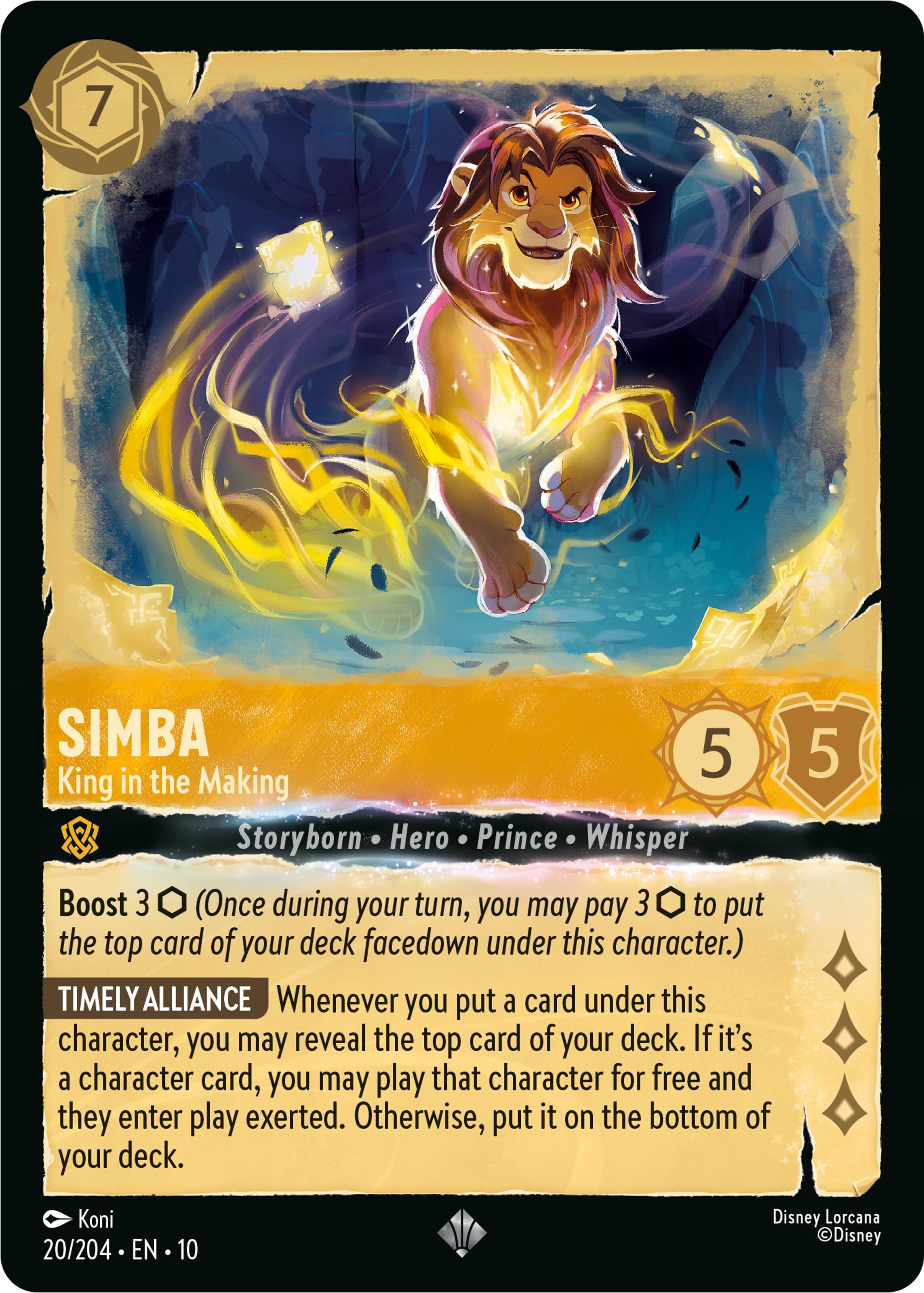 Image of Simba - King in the Making (20/204) [Whispers in the Well]