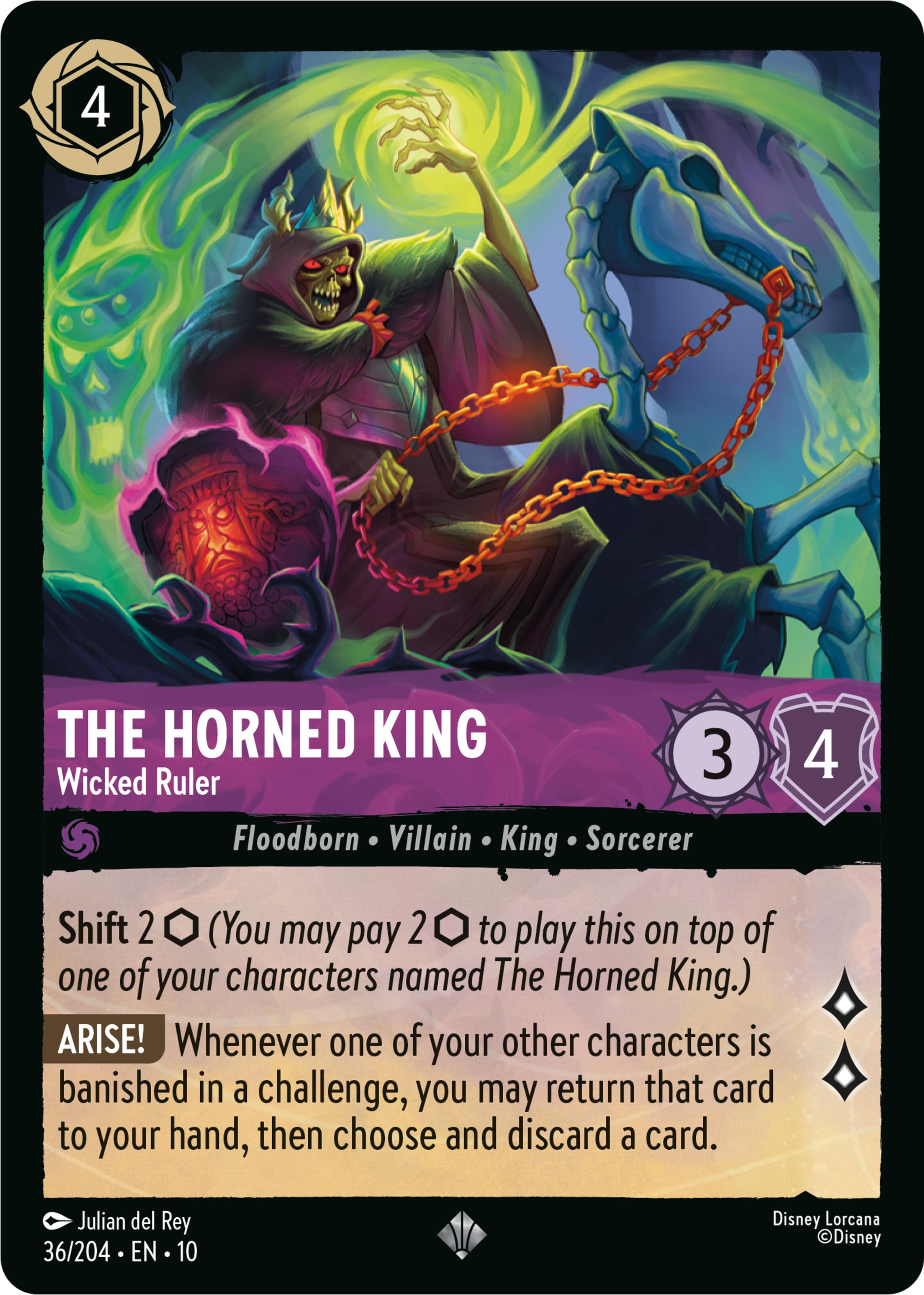 Image of The Horned King - Wicked Ruler (36/204) [Whispers in the Well]