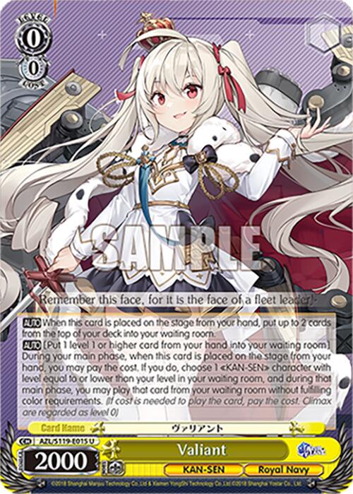 Image of Valiant (AZL/S119-E015 U) [Azur Lane Vol. 2]