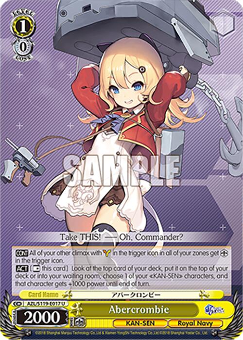 Image of Abercrombie (AZL/S119-E017 U) [Azur Lane Vol. 2]