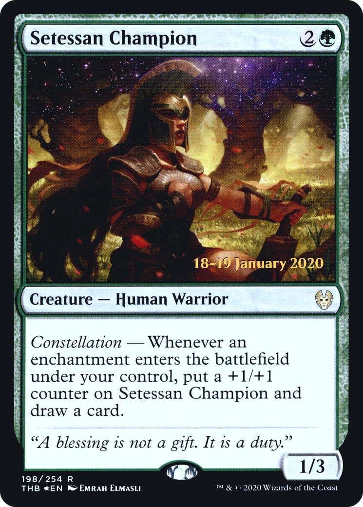 Image of Setessan Champion [Theros Beyond Death Prerelease Promos]