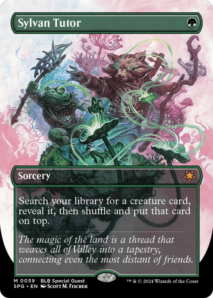 Image of Sylvan Tutor (Borderless) [Bloomburrow Special Guests]