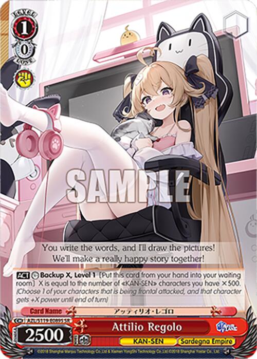 Image of Attilio Regolo (AZL/S119-E089S SR) [Azur Lane Vol. 2]