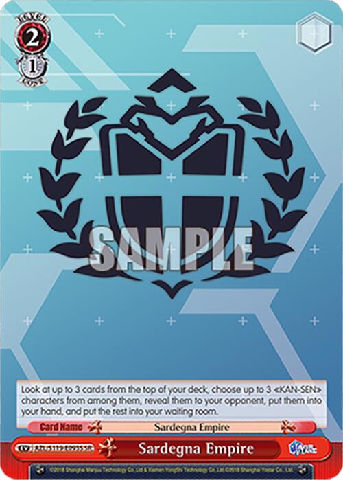 Image of Sardegna Empire (AZL/S119-E093S SR) [Azur Lane Vol. 2]