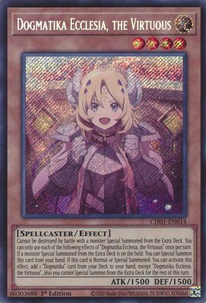 Image of Dogmatika Ecclesia, the Virtuous (Secret Rare) [CH01-EN014] Secret Rare