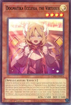 Image of Dogmatika Ecclesia, the Virtuous [CH01-EN014] Ultra Rare