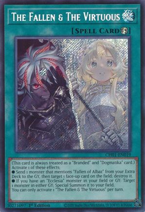 Image of The Fallen & The Virtuous (Secret Rare) [CH01-EN019] Secret Rare