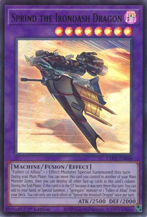 Image of Sprind the Irondash Dragon [CH01-EN048] Ultra Rare